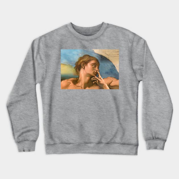 The Creation of Adam Crewneck Sweatshirt by Stupiditee